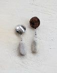 Stainless Steel & Stone Spoon, Natural (Each One Will Vary)