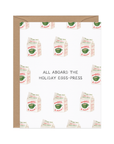All Aboard The Holiday Express — Funny Eggnog Chrstimas Card