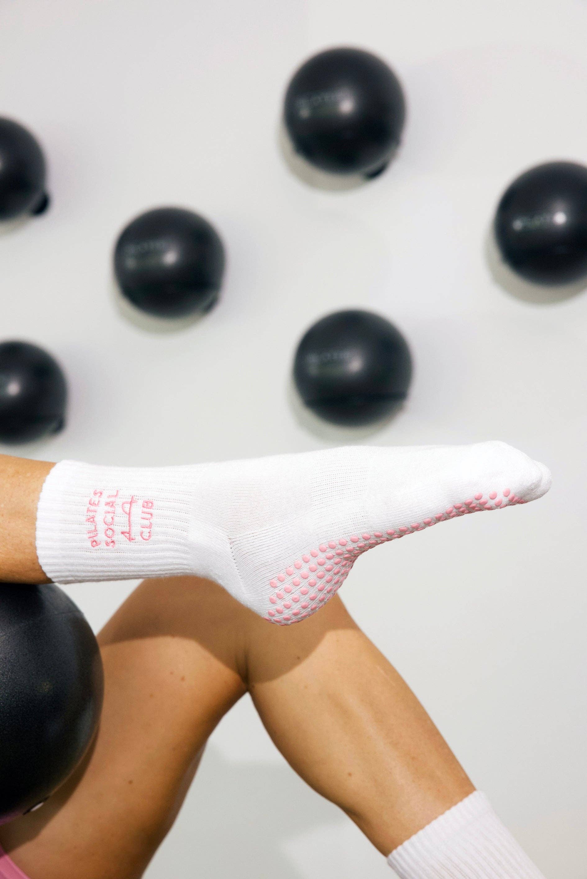Pilates Social Club Grip Crew Socks