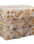 Pearl Drop - White w/ Gold - SOLD INDIVIDUALLY