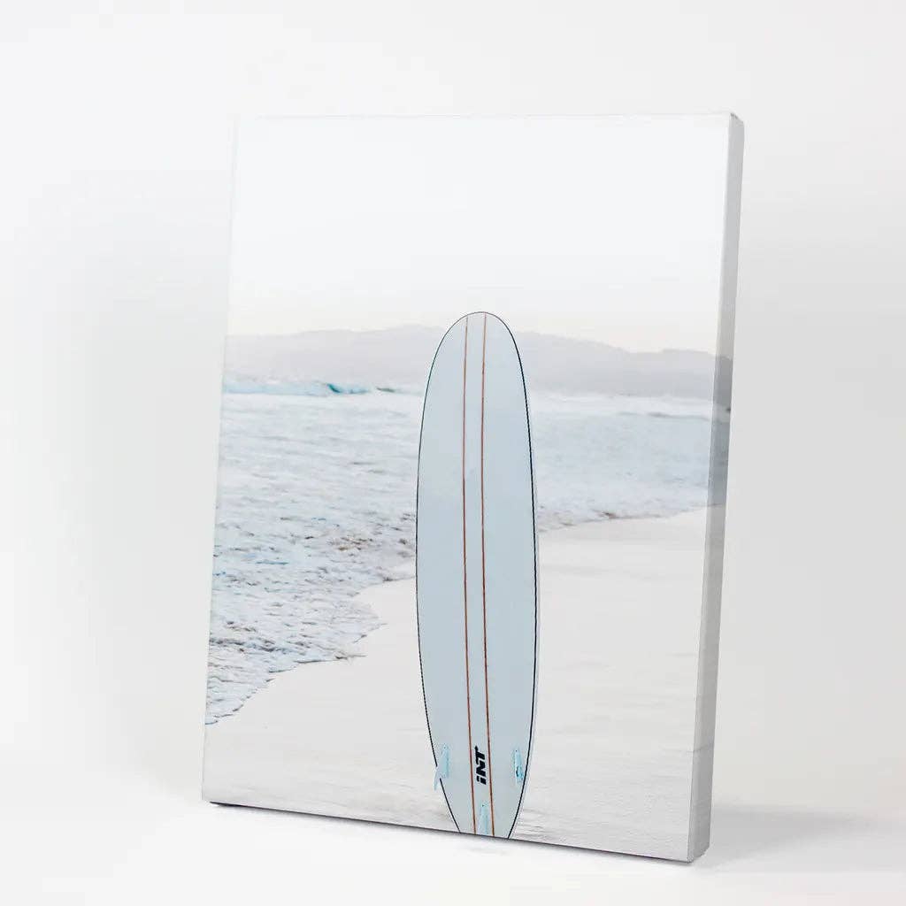 Blue Surfboard Print. Ocean Beach Wall Art: 8x10 inches / Print - unframed