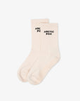 Pilates Grip Socks – 100% Bamboo | Off White | Non-Slip Studio Socks