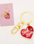 Book Lover Heart Bag Charm | Book Keychain