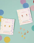 Cherry Enamel Flat Back Kids Earrings