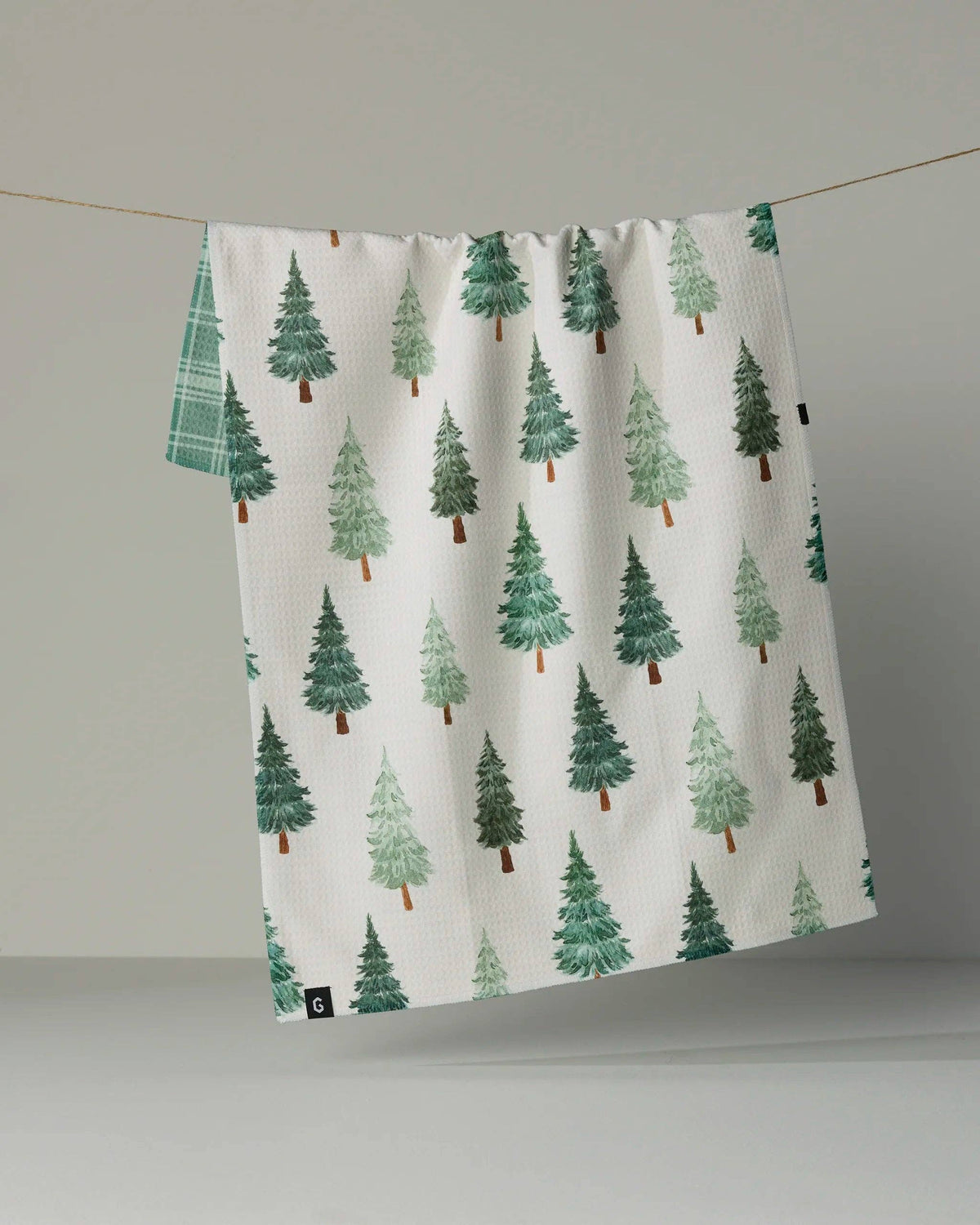 Pine Grove - Geometry LUXE Double-Sided Kitchen Tea Towel - Holiday 2026
