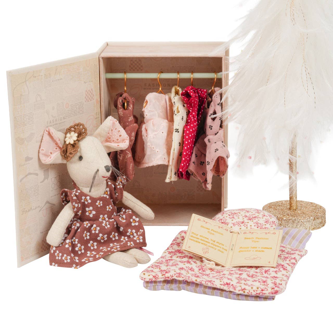 Mouselle Mouse Doll with 5 Outfits | Soft Toy &amp; Keepsake Gift for Children