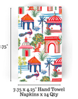 Chinoiserie Asian Toile Pattern 24ct Guest Napkins  (3-ply)