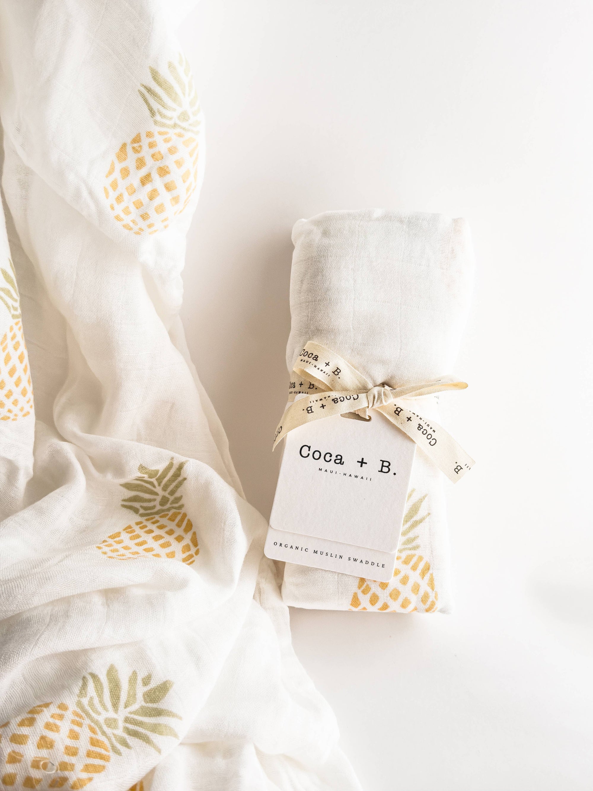 Pineapple Muslin Organic Baby Swaddle