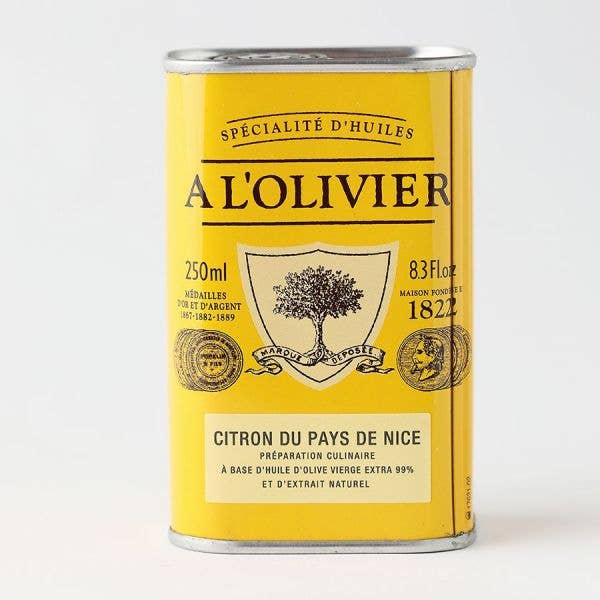 A L'Olivier Lemon Infused Extra Virgin Olive Oil Tin, 250ml