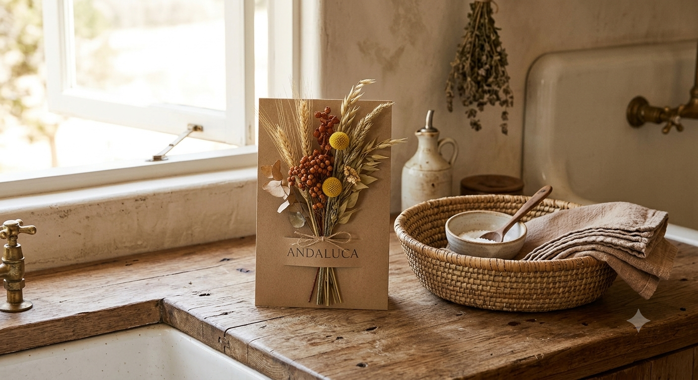 Yarrow &amp; Autumn Foliage Mini Dried Botanical Bouquet – 8"