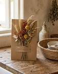Yarrow & Autumn Foliage Mini Dried Botanical Bouquet – 8"