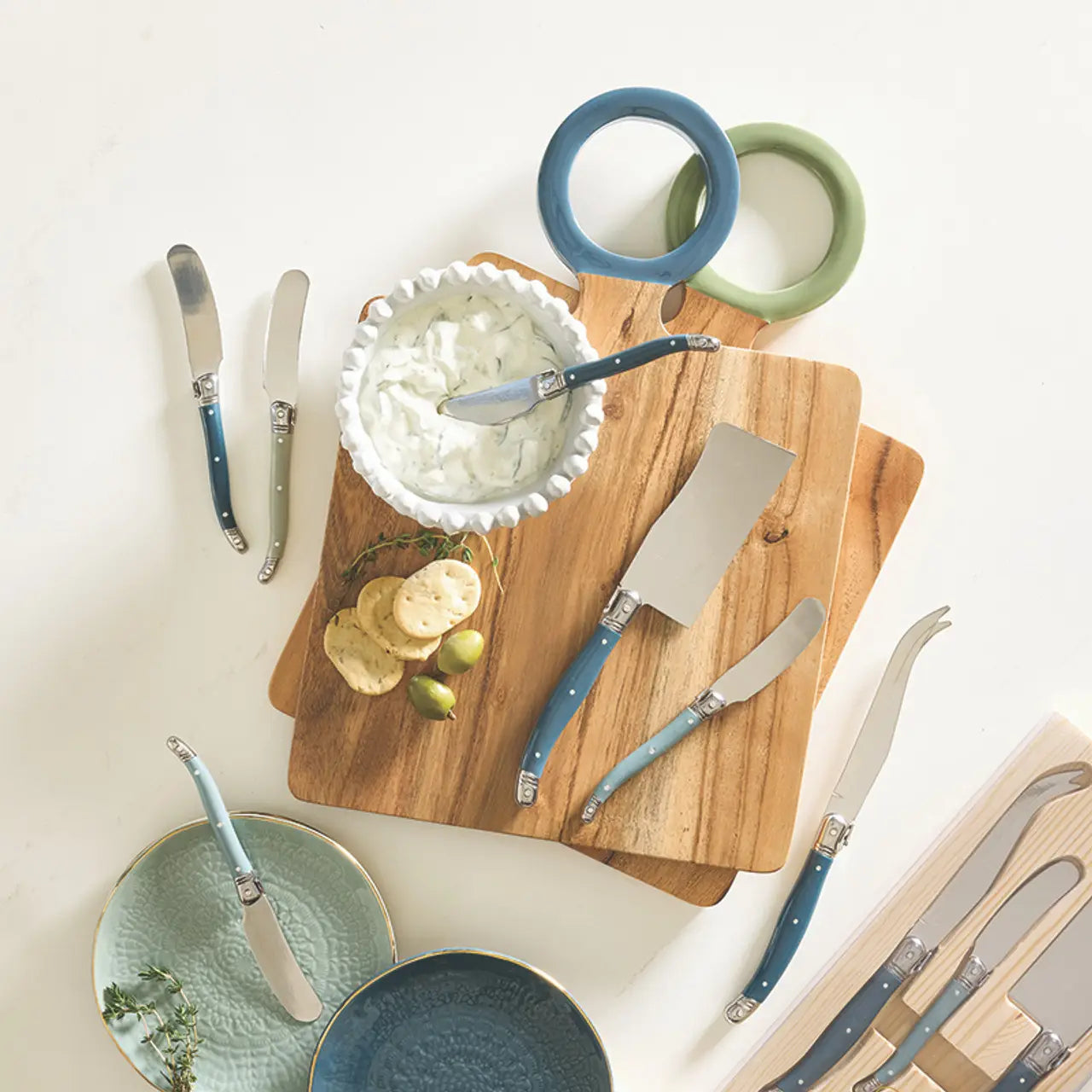 Blue Charcuterie Knives - Set of 3