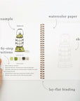 Camping watercolor workbook