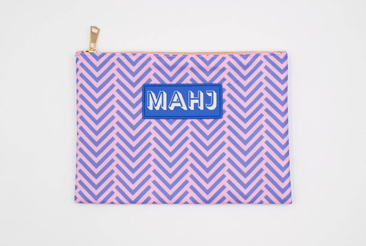 Premium Mahjong Card & Accessory Bag - Pink/Purple