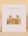 Double Champagne Hoop - Gold Earrings