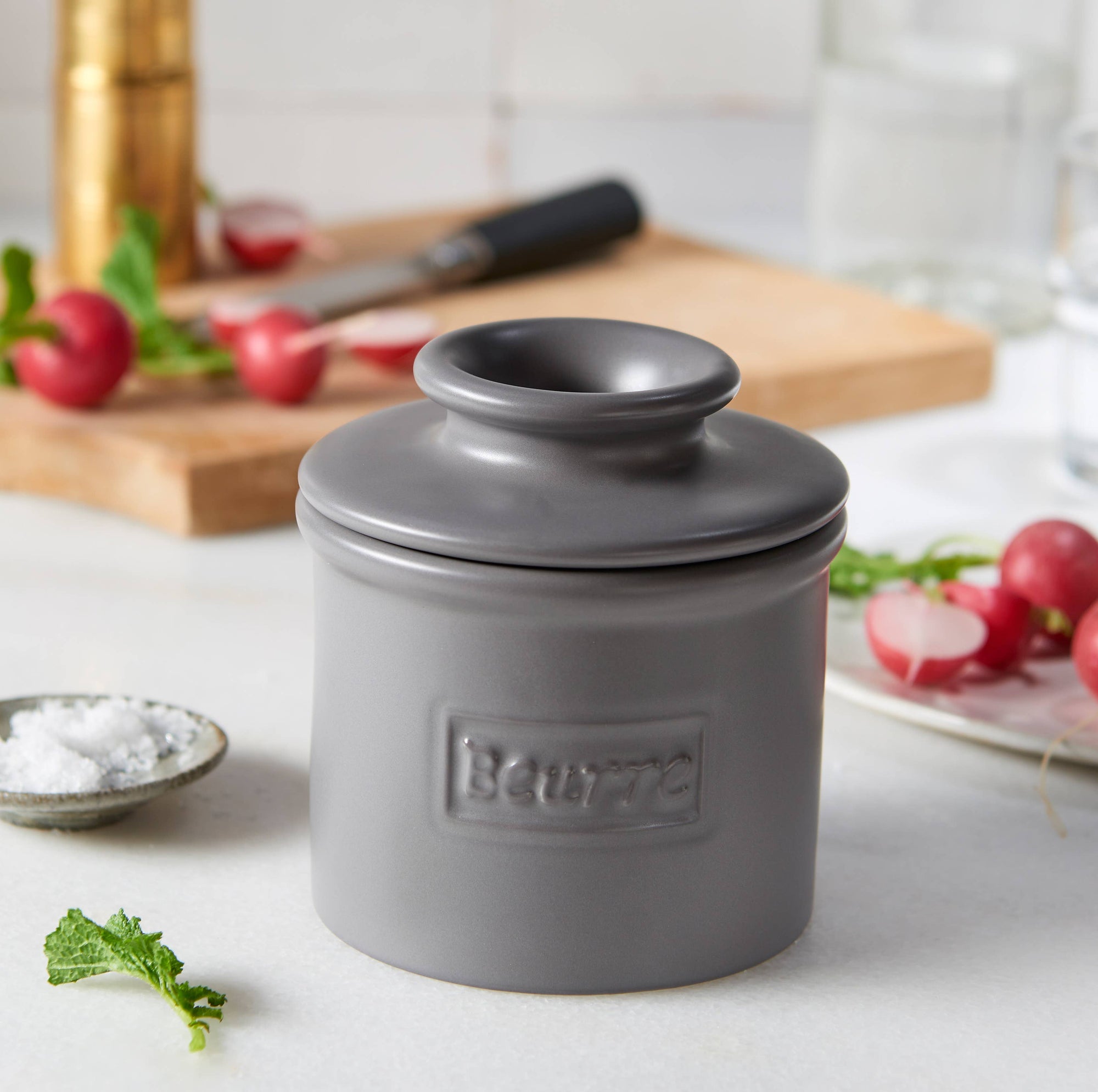 The Original Butter Bell® Crock - Cafe Matte Gray