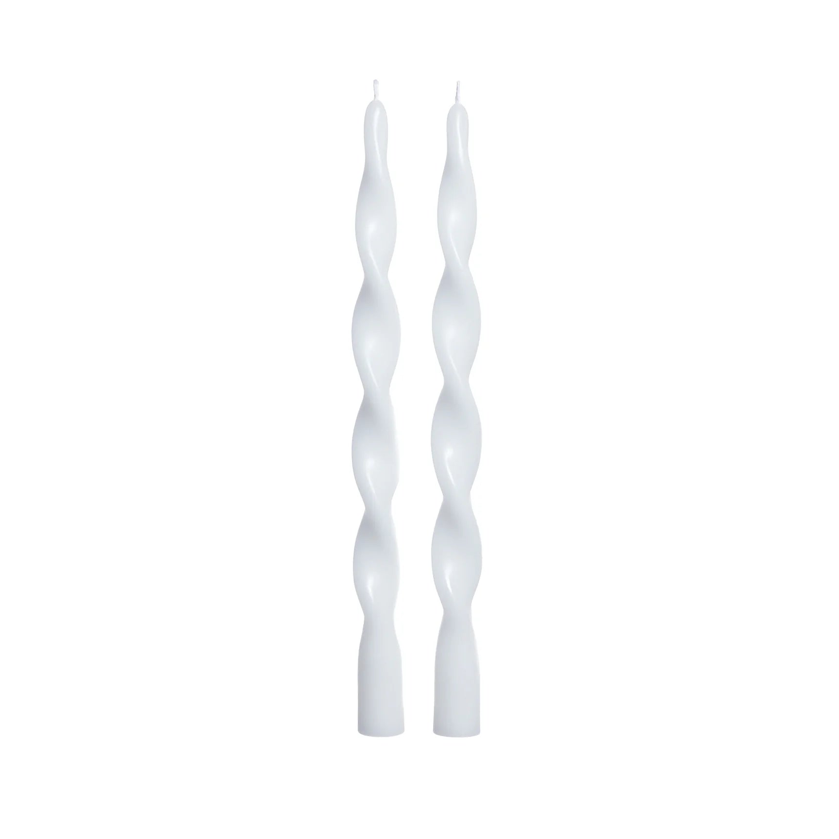Handcrafted twist formal candles, set of 2, 12 inches tall with 6-hour burn time for stylish table settings