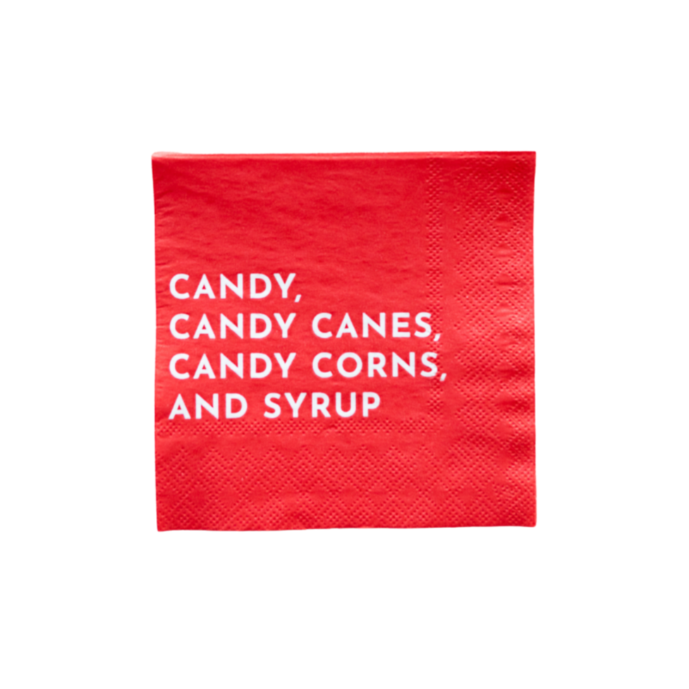 Elf Candy Small Red Napkins by Bonjour Fête with Elf character design