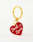 Book Lover Heart Bag Charm | Book Keychain