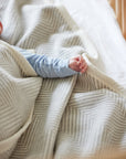 Harborview Herringbone Light Grey Blanket