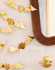 Gold Foil Paper Bat Set | Halloween Wall Decorations