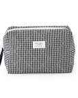 Sugar Paper Cosmetic Pouch | Quilted Gingham Makeup & Travel Bag