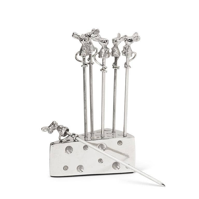 6 Piece Mouse Pick with Holder-3"L
