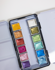 12 color travel metallic watercolor paint palette