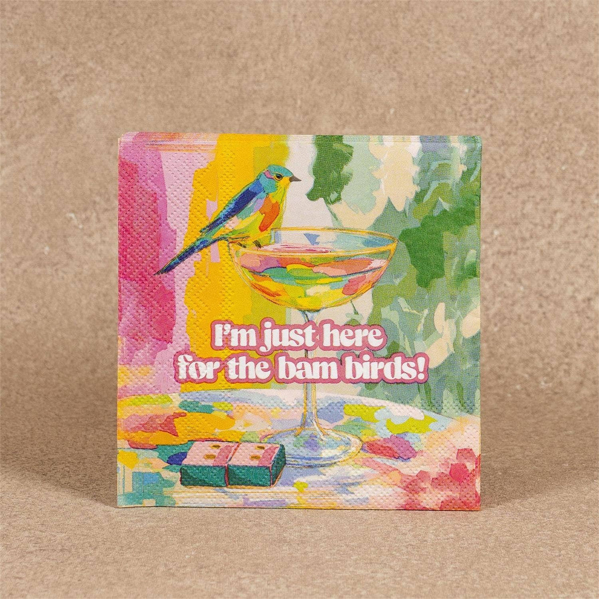 Mahjong Bam Birds Paper Beverage Napkins