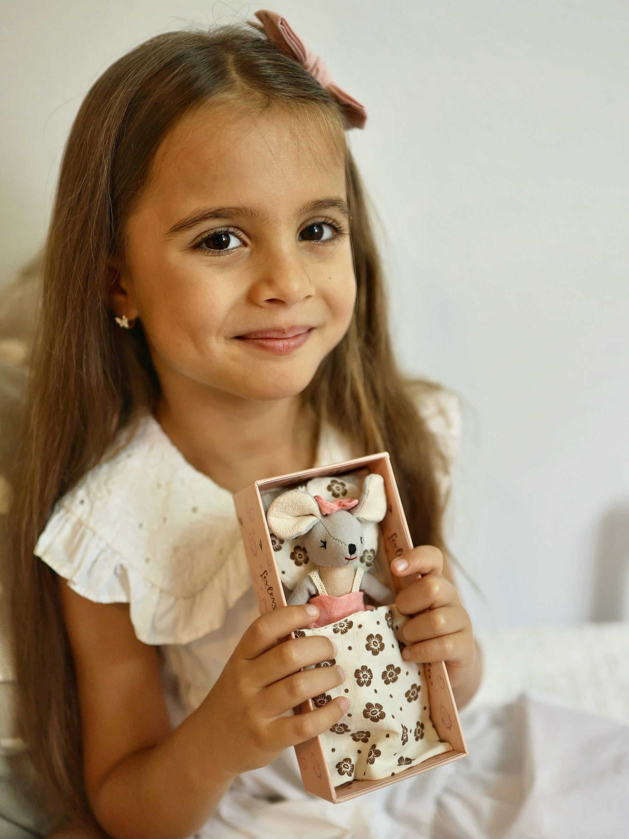 Lili Mouse Plush Doll in Pink Dress | Soft Toy &amp; Keepsake Gift for Children