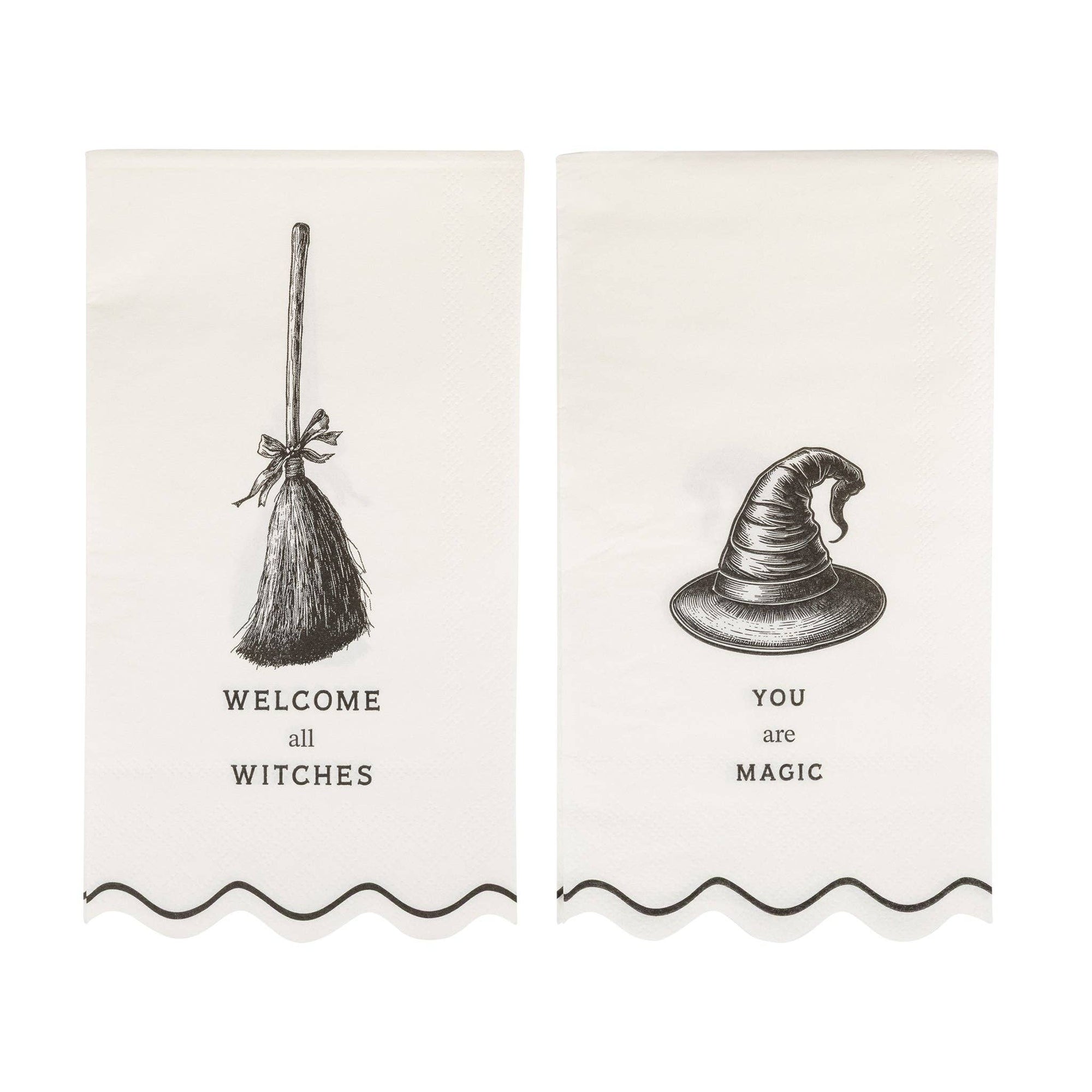 Welcome Witches Dinner Napkin Set | Halloween Party Table Decor