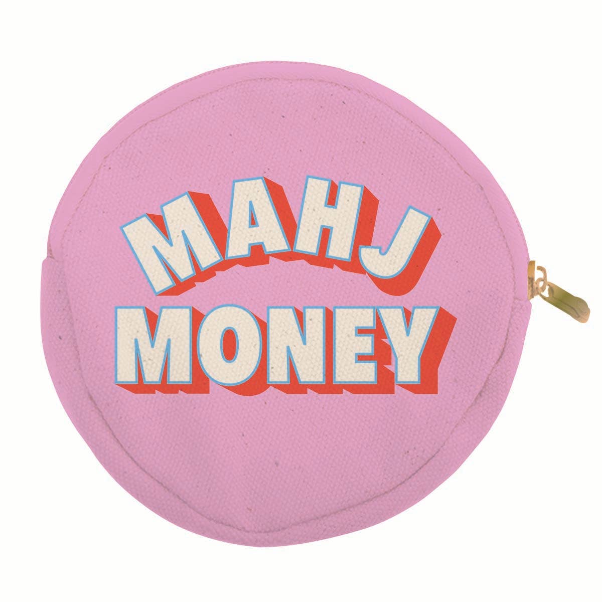 Mahj Money Zipper Canvas Pouch