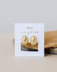 Gold Hoop - Swirl - Gold Earrings