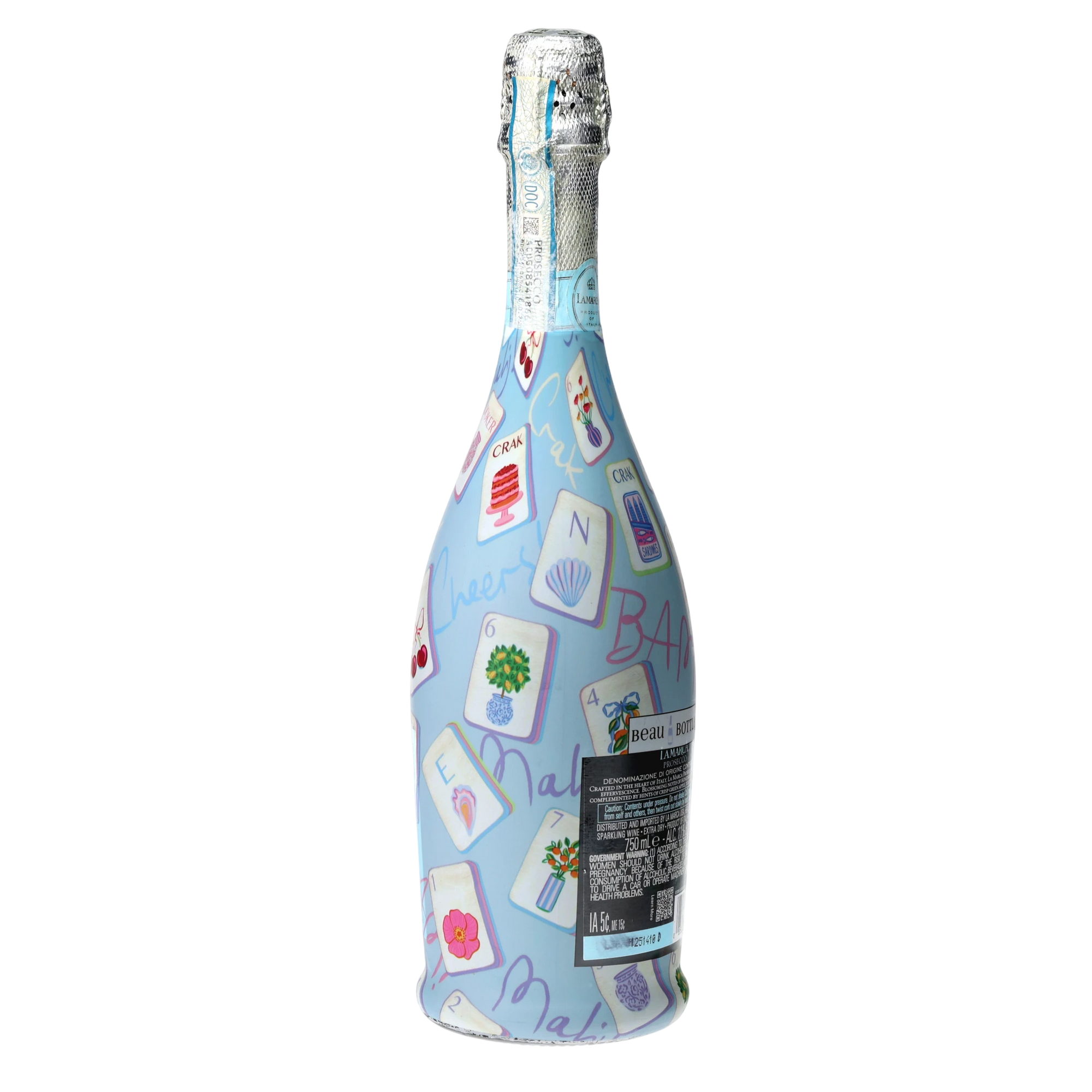 Beau Bottles Pastel Blue Mahjong - Prosecco Collection