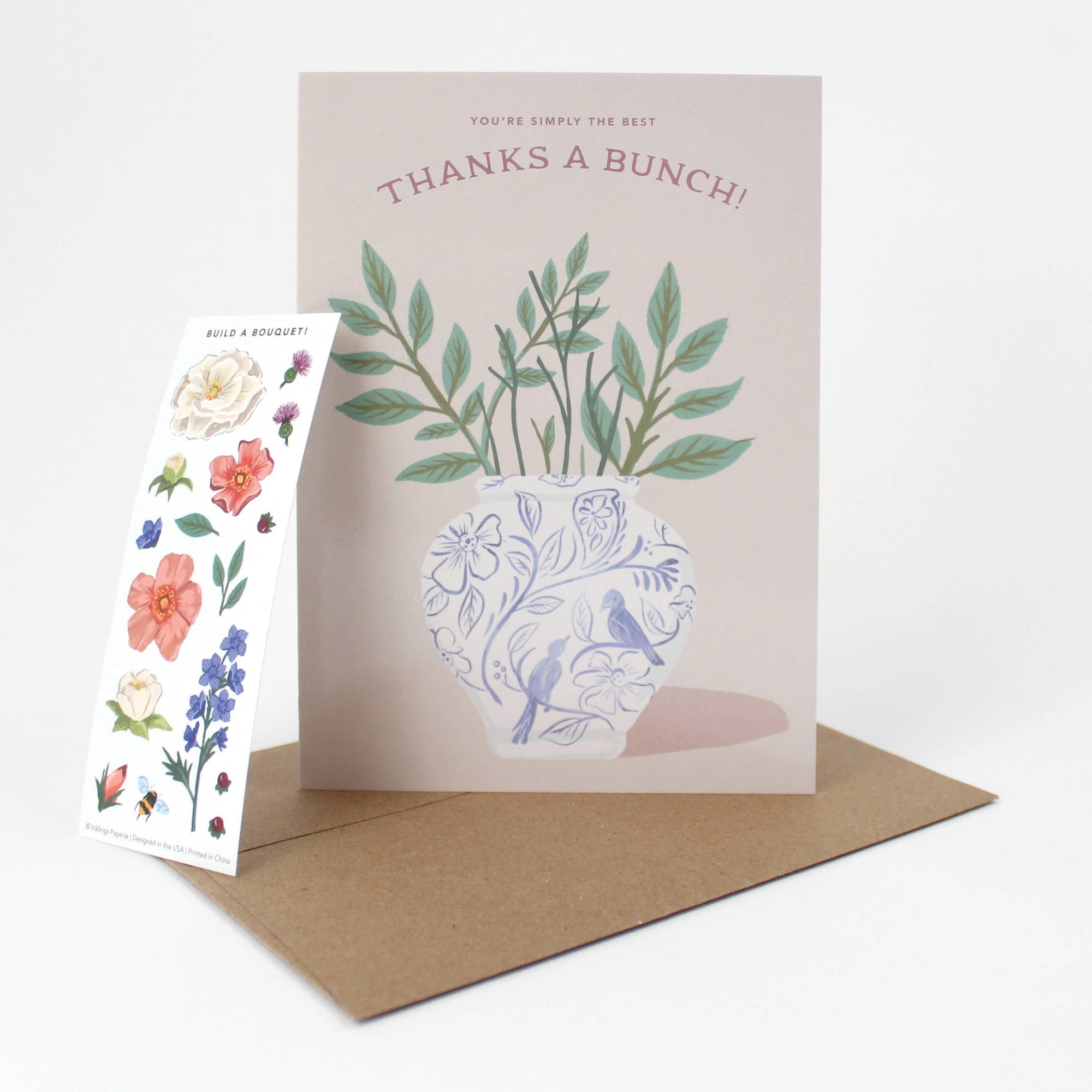 Sticker Scene Card - Thank You Bouquet