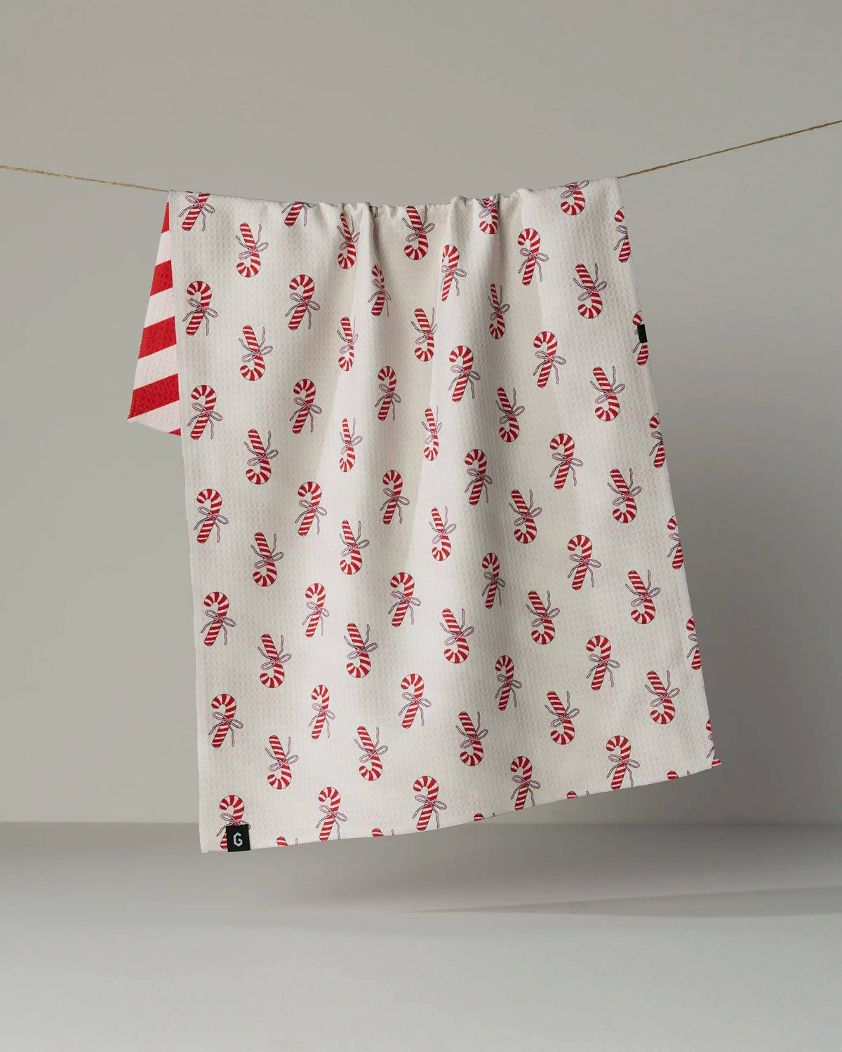 Peppermint Lane - Geometry LUXE Double-Sided Kitchen Tea Towel - Holiday 2026