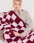 The Teddy Throw - 100% Recycled - Pink Check - FW25