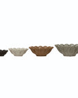 Stoneware Flower Bowls