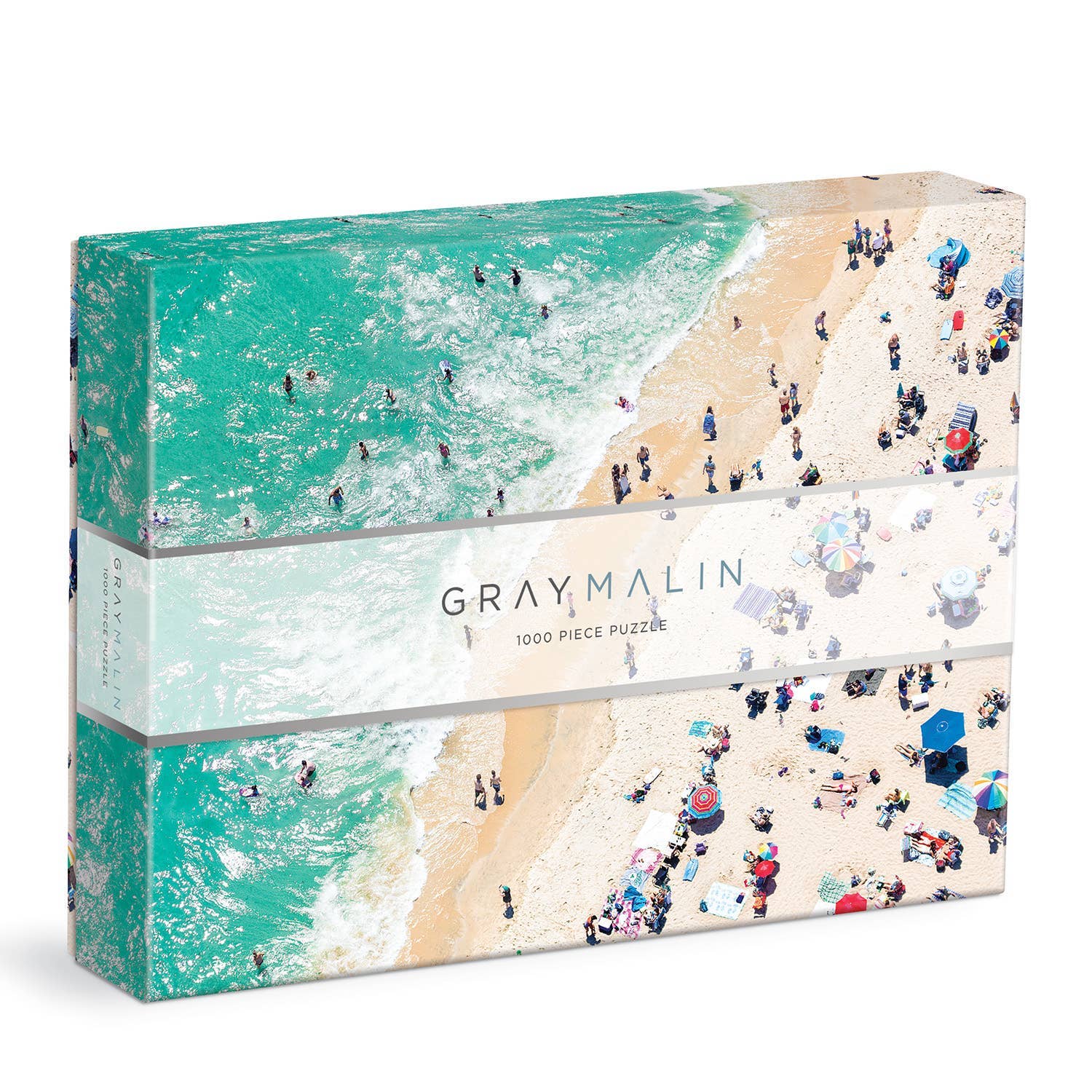 Gray Malin À la Plage 1000-piece puzzle with seaside aerial photograph