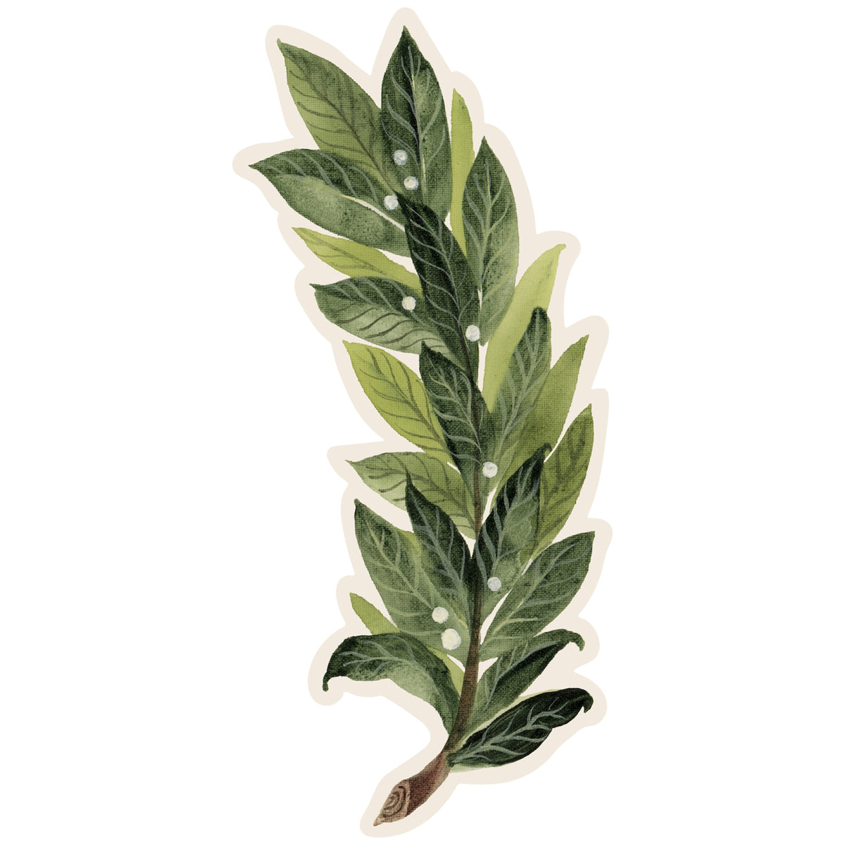 Laurel table accent by Elizabeth Foster used as elegant place card or wedding table decor