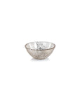 Luminara Fusion 5.5-inch glass serving bowl with gold and silver accents for sauces and appetizers