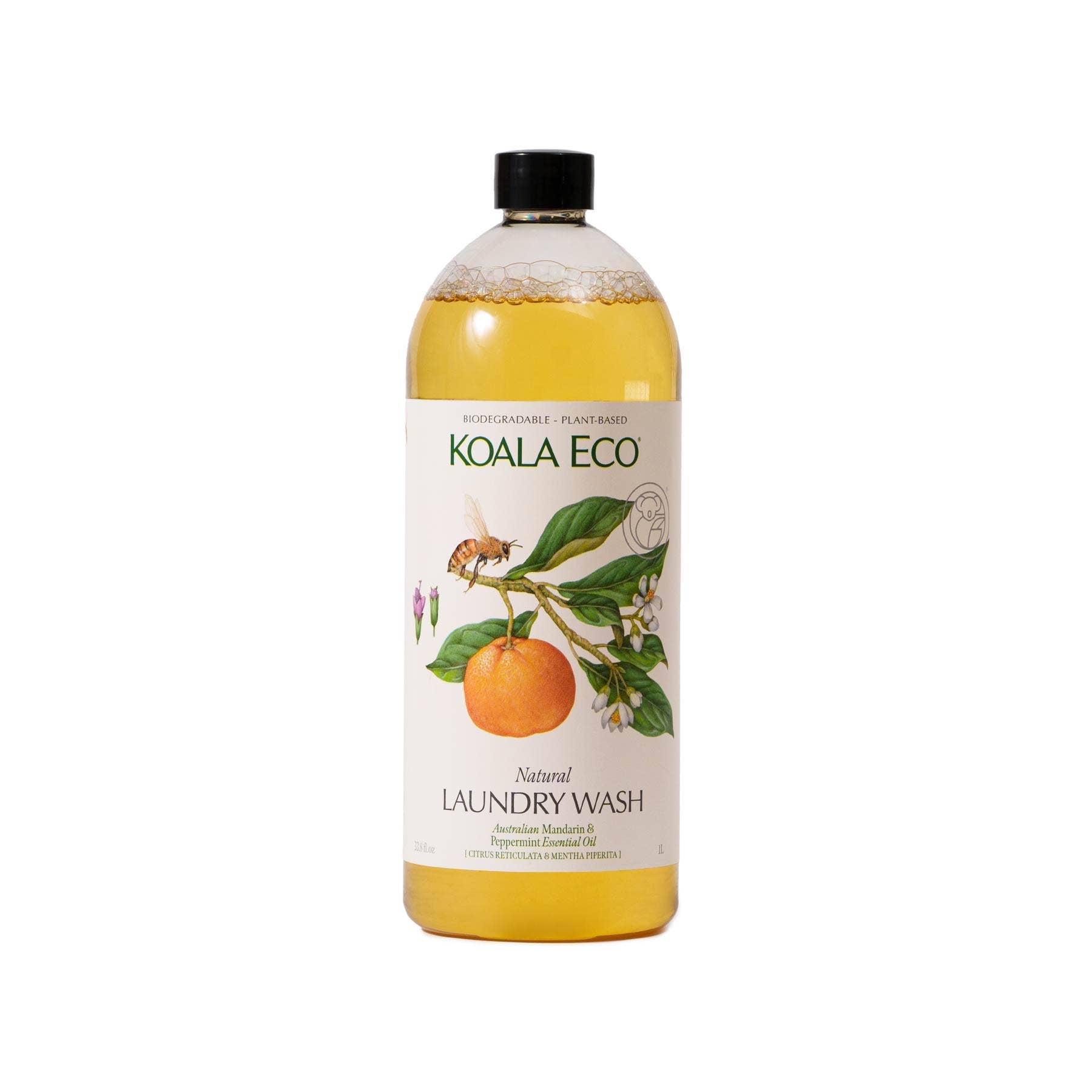 Eco-friendly Mandarin and Peppermint Laundry Wash made with Australian essential oils in 100% recycled bottle