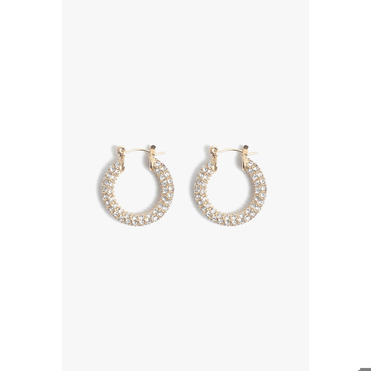 AUDREY HOOPS - pave - GOLD