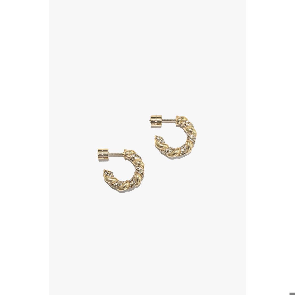 RITA HOOPS - pave - GOLD