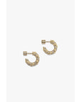 RITA HOOPS - pave - GOLD