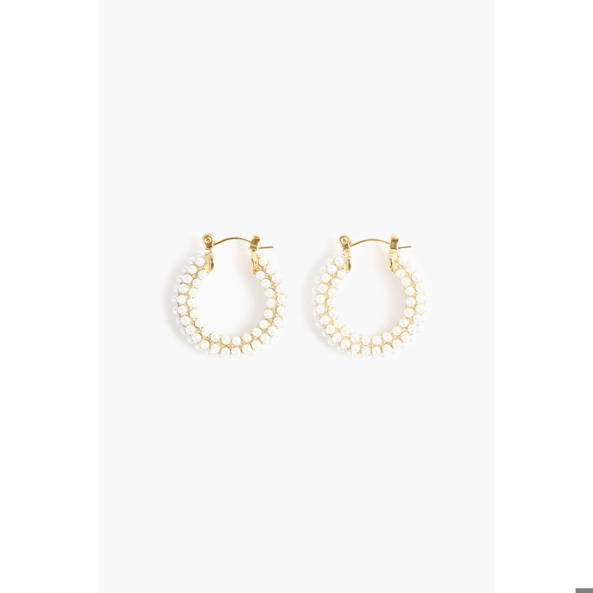AUDREY HOOPS  - pearl - GOLD