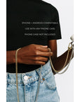KELSEY PHONE CHAIN - mixed metal