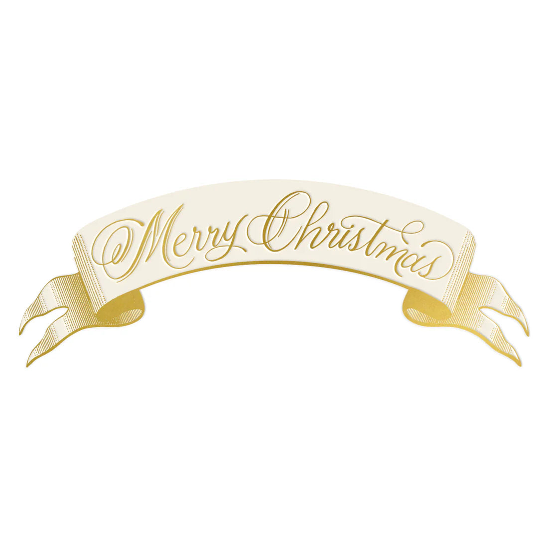 Merry Christmas Banner Table Accent – Set of 12 | Holiday Table Décor