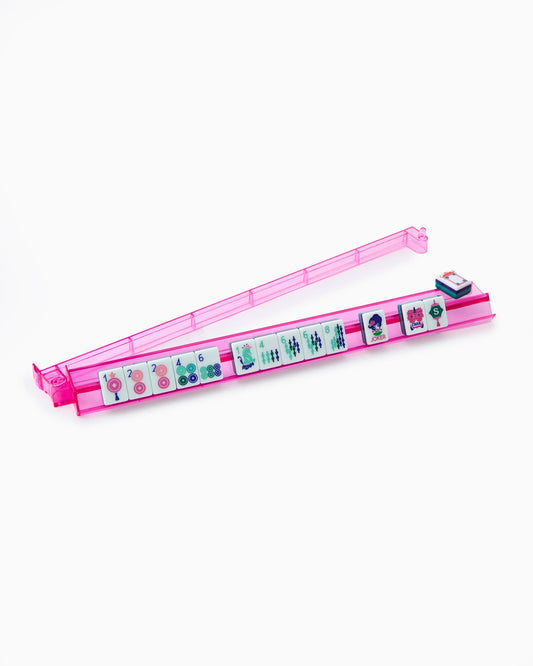 Mahjong Multicolor Acrylic Rack & Pushers Set