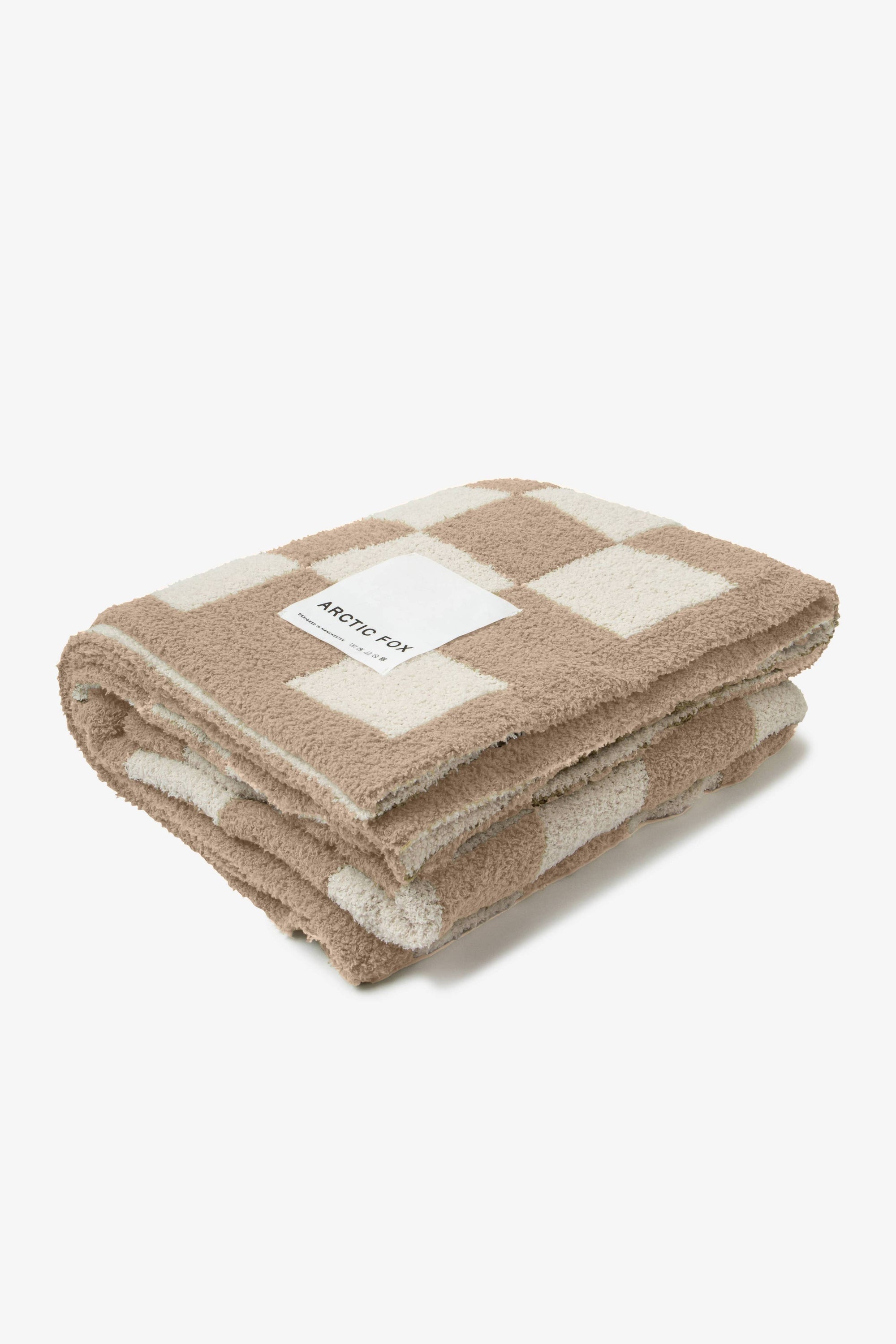 Super cozy checkered teddy throw blanket for living room or bedroom decor.